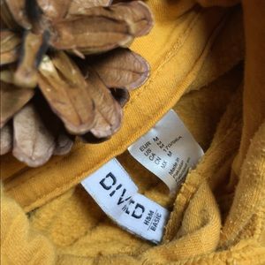 Yellow H&M self cropped hoodie